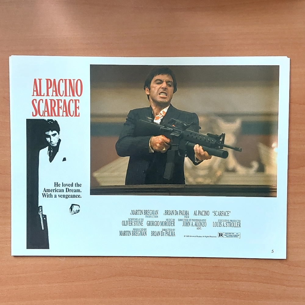 VTG 1983 Scarface Original Lobby Card Set (8) - Rare Bathtub Scene. Must Have!!!